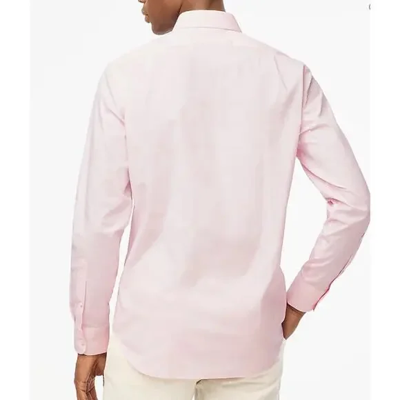 NWT J.Crew Slim Performance Dress Shirt In Fresh Peony Eoe Pink Size XXL - Picture 2 of 6